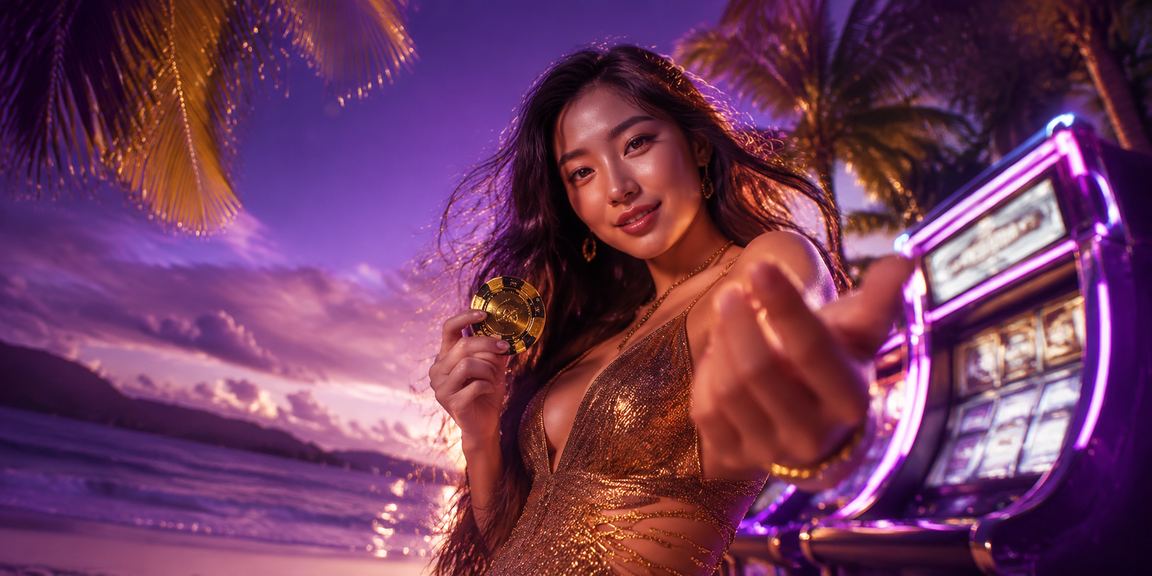 Người chơi slots tại Côn Đảo thư giãn trên bãi biển và kiểm tra điểm VIP trên điện thoại